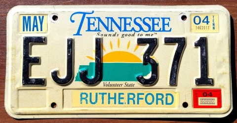Tennessee 2004 - tablica z USA