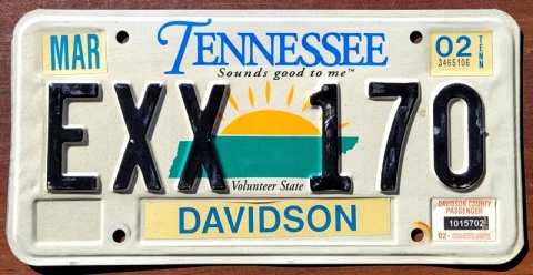 Tennessee 2002 - tablica z USA