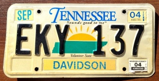 Tennessee 2004 - tablica z USA