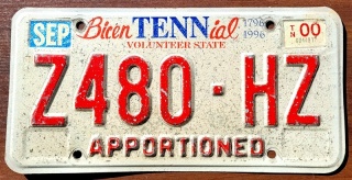 Tennessee 2000 - tablica z USA