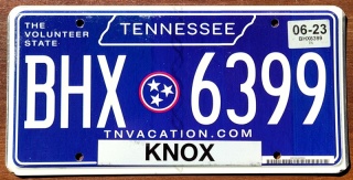 Tennessee 2023 - tablica z USA