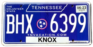 Tennessee 2023 - tablica z USA