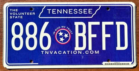 Tennessee 2023 - tablica z USA