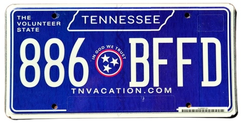 Tennessee 2023 - tablica z USA