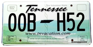 Tennessee - tablica z USA