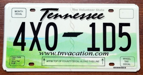 Tennessee - tablica zUSA
