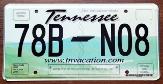 Tennessee - tablica zUSA