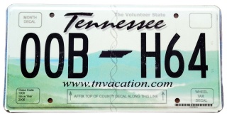 Tennessee - tablica zUSA