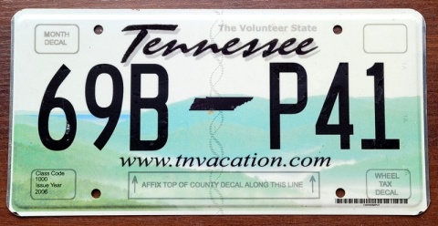 Tennessee - tablica zUSA