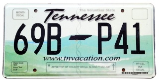 Tennessee - tablica zUSA