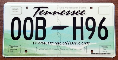 Tennessee - tablica zUSA