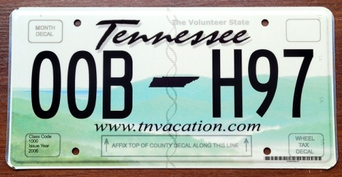 Tennessee - tablica zUSA