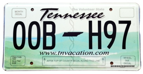 Tennessee - tablica zUSA