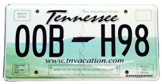 Tennessee - tablica zUSA