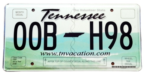 Tennessee - tablica zUSA
