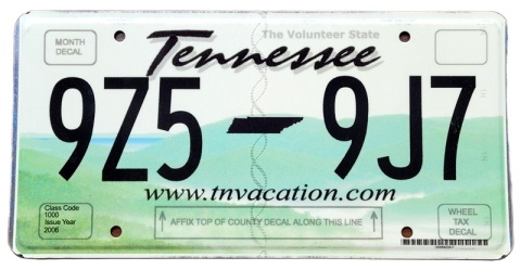 Tennessee - tablica zUSA