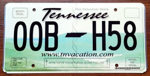 Tennessee - tablica zUSA