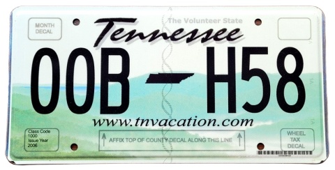 Tennessee - tablica zUSA