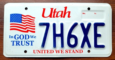 Utah - tablica z USA