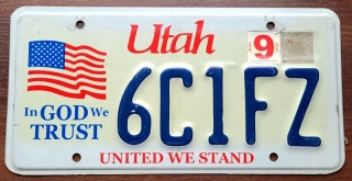 Utah - tablica z USA