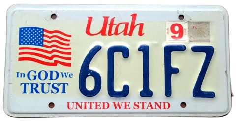 Utah - tablica z USA