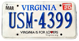 Virginia 2020 - tablica z USA