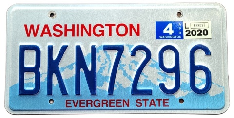 Washington 2020 - tabica z USA