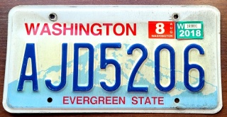 Washington 2018 - tabica z USA