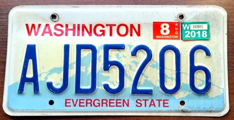 Washington 2018 - tabica z USA