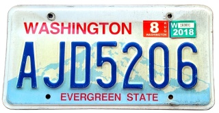 Washington 2018 - tabica z USA