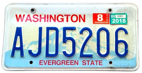 Washington 2018 - tabica z USA