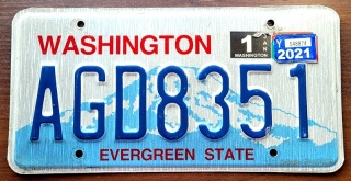 Washington 2021 - tabica z USA
