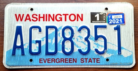 Washington 2021 - tabica z USA