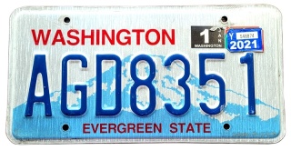 Washington 2021 - tabica z USA
