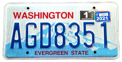 Washington 2021 - tabica z USA