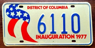 Washington DC 1977 - tablica z USA