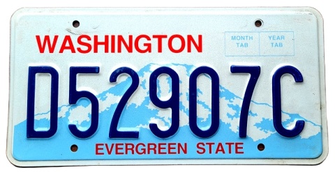 Washington - tablica z USA