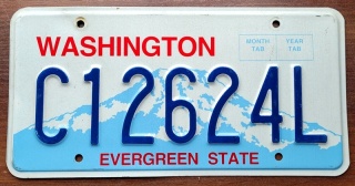 Washington - tablica z USA