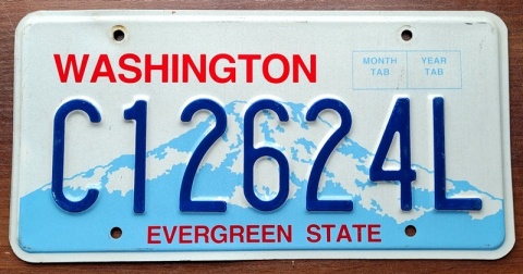 Washington - tablica z USA