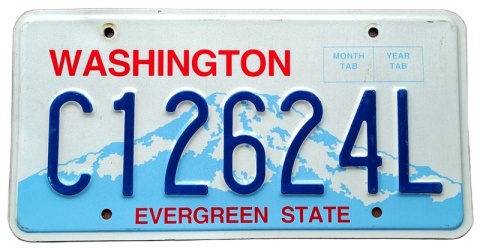 Washington - tablica z USA