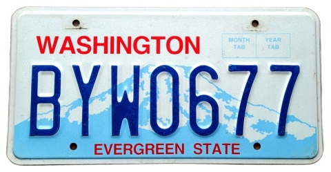 Washington - tablica z USA