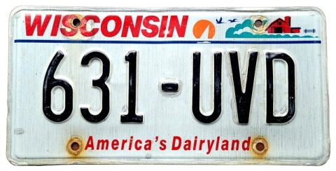 Wisconsin - tablica z USA