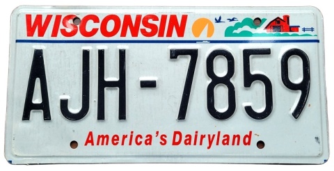 Wisconsin - tablica z USA