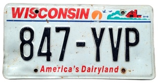 Wisconsin - tablica z USA