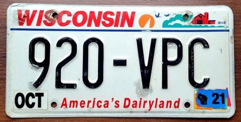 Wisconsin 2021 - tablica z USA