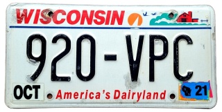 Wisconsin 2021 - tablica z USA