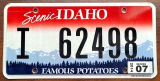 Idaho 2014 - tablica z USA