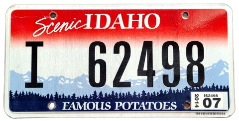 Idaho 2014 - tablica z USA