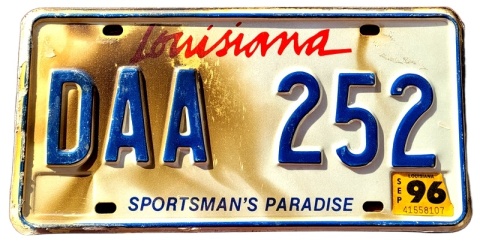 Louisiana 1996 - tablica z USA