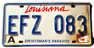 Louisiana - tablica z USA